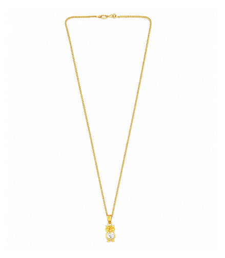 Gold Plated Owl Chain Pendant