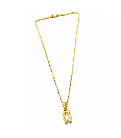 Gold Plated Owl Chain Pendant