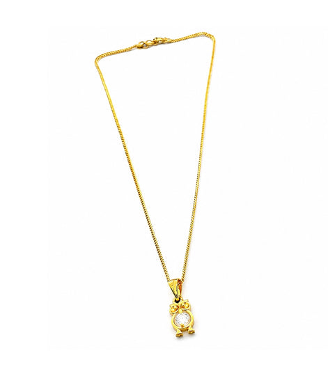 Gold Plated Owl Chain Pendant