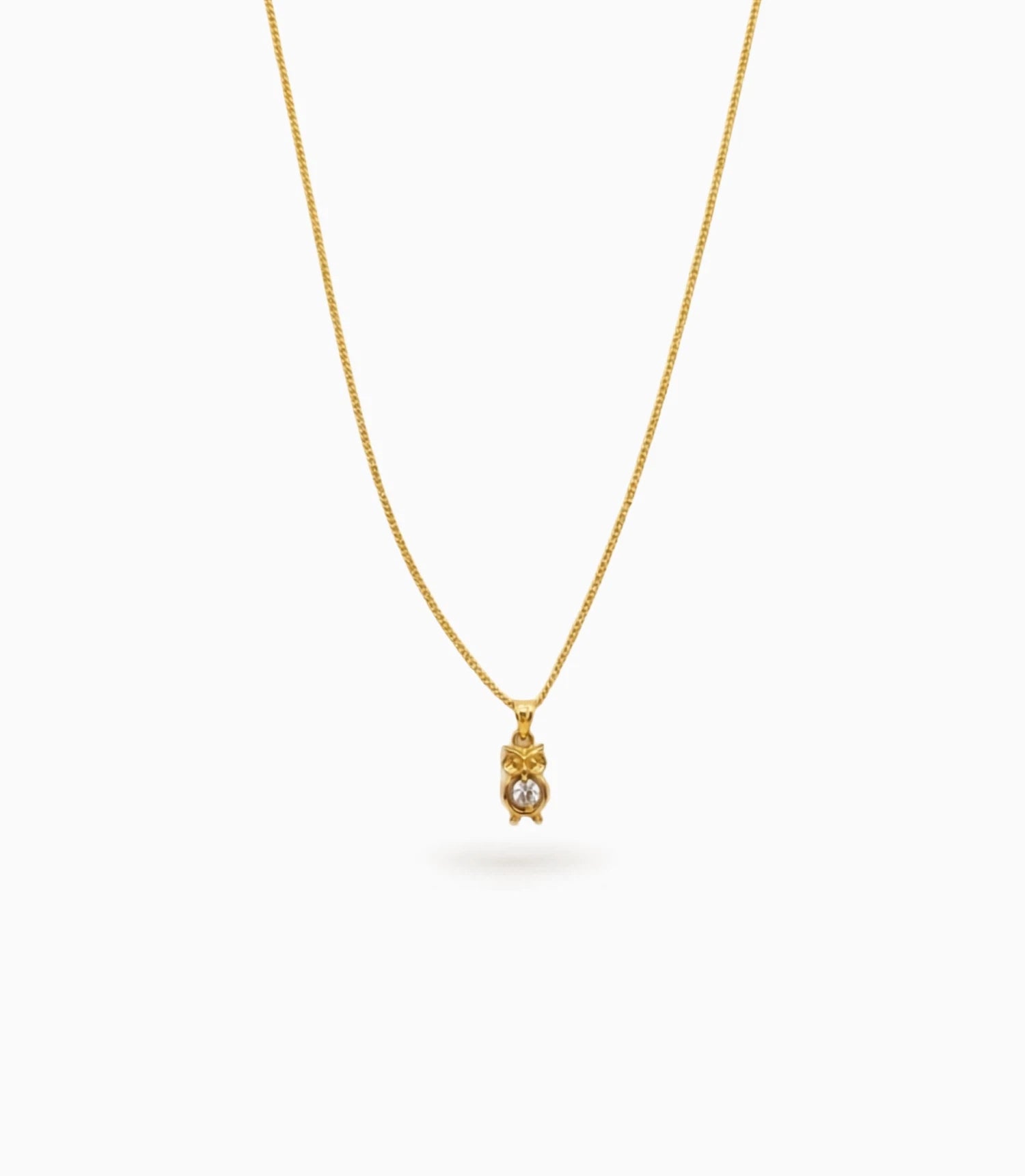 Gold Plated Owl Chain & Pendant