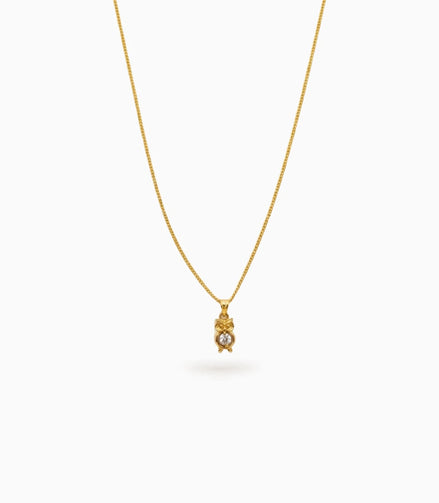 Gold Plated Owl Chain & Pendant