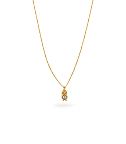 Gold Plated Owl Chain & Pendant