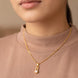 Gold Plated Crystal Drop Chain Pendant