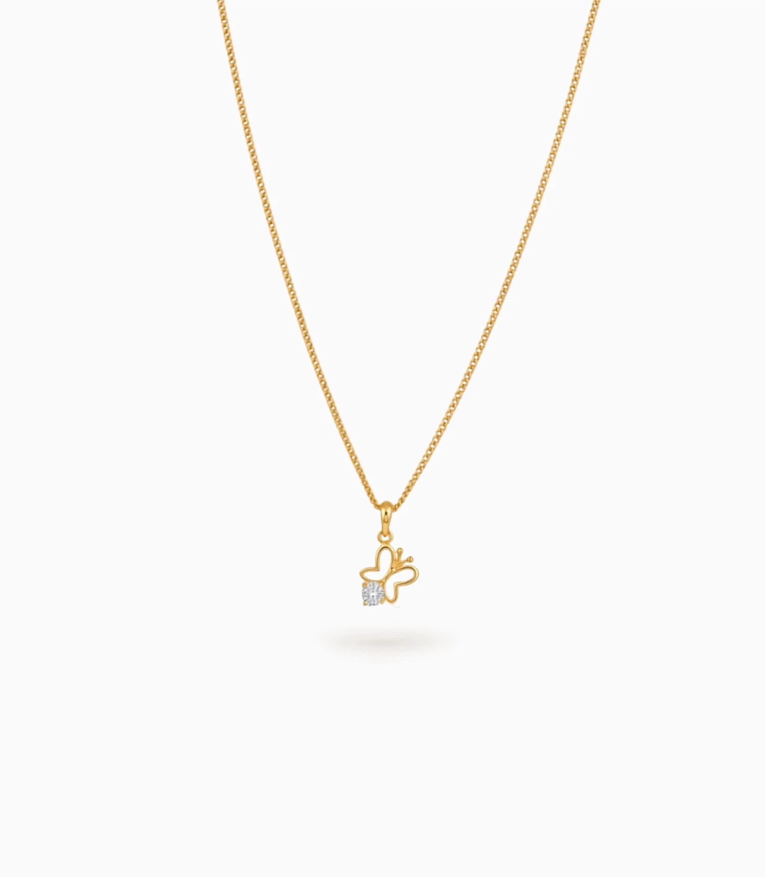 Gold Plated Butterfly AD Chain & Pendant