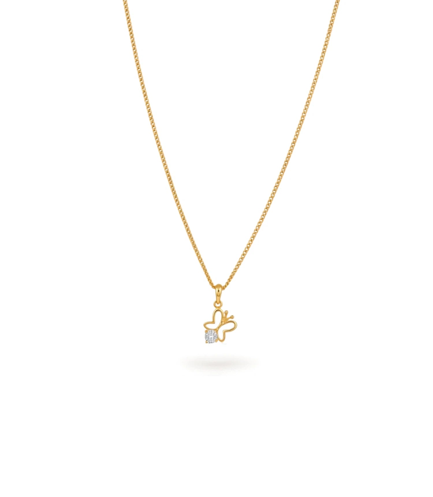Gold Plated Butterfly AD Chain & Pendant