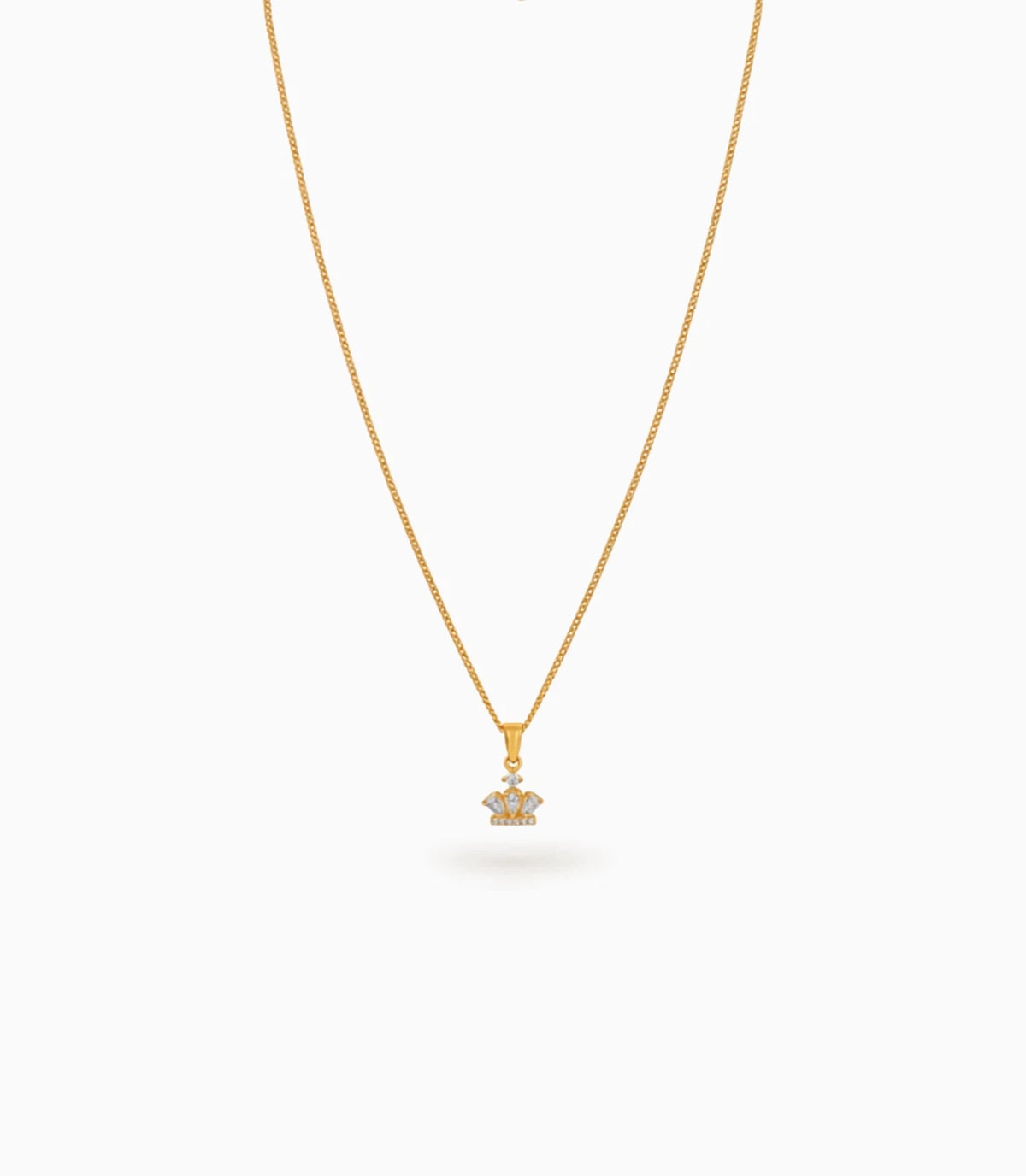 Gold Plated Crown AD Chain & Pendant