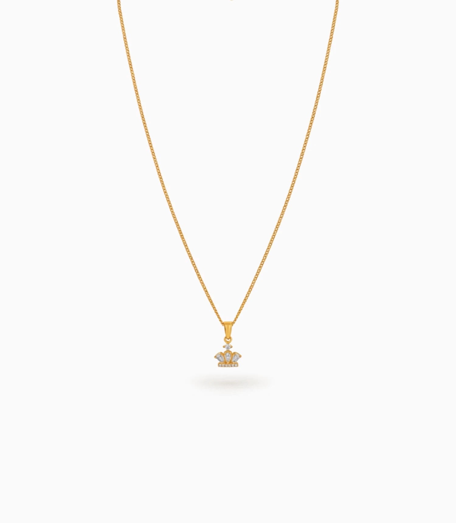 Gold Plated Crown AD Chain & Pendant