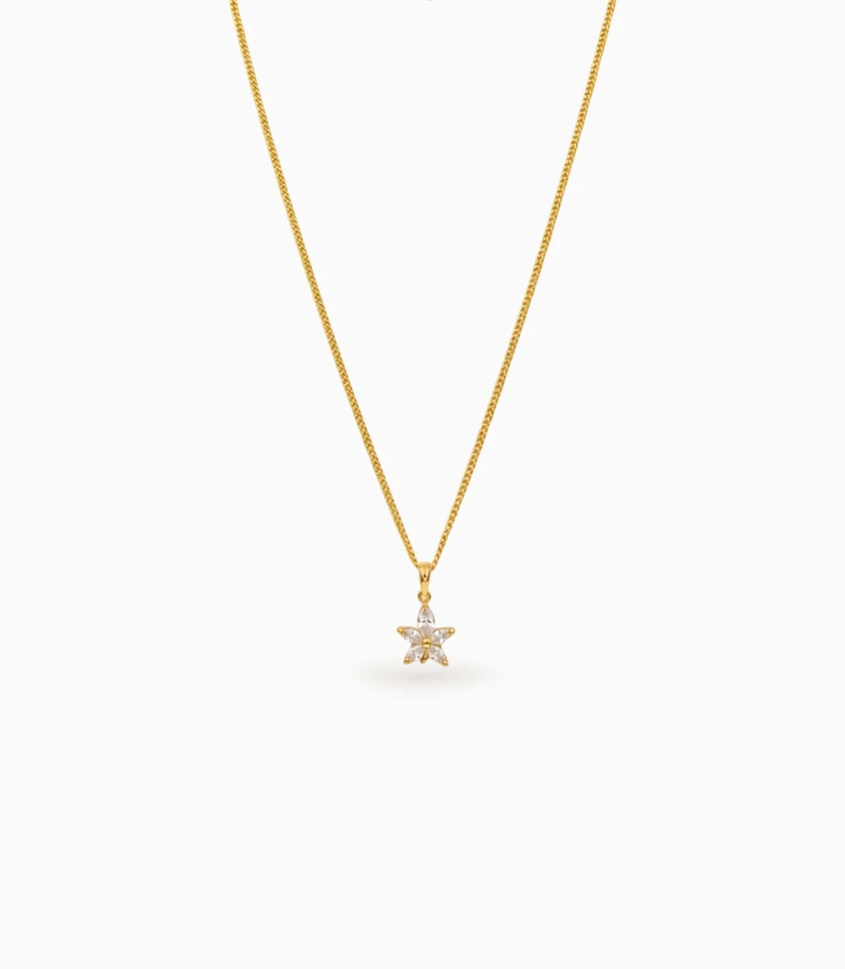 Gold Plated Floral Ad Chain & Pendant