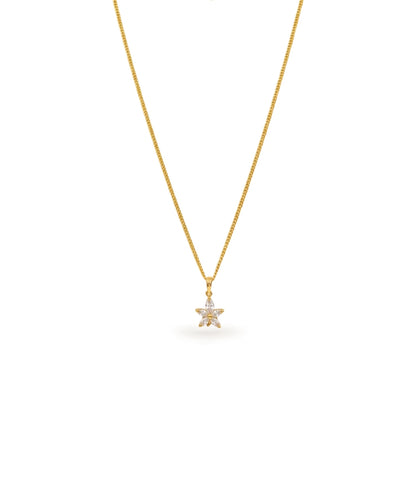 Gold Plated Floral Ad Chain & Pendant