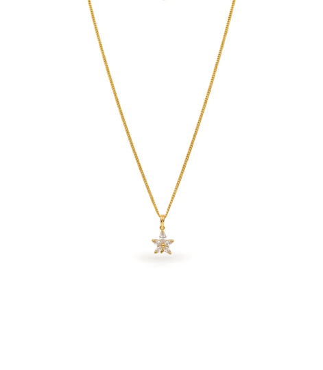 Gold Plated Floral Ad Chain & Pendant