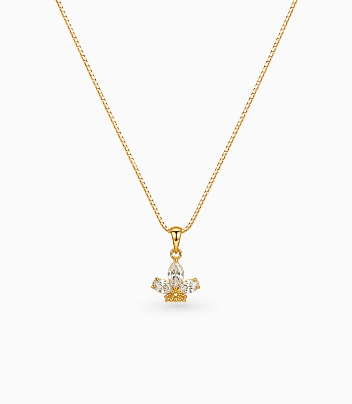 Gold Plated Pear Ad Chain & Pendant