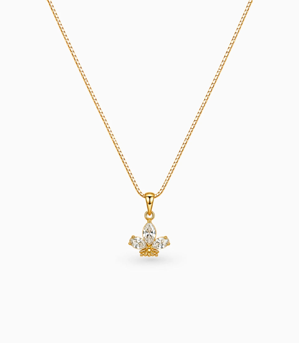 Gold Plated Pear Ad Chain & Pendant