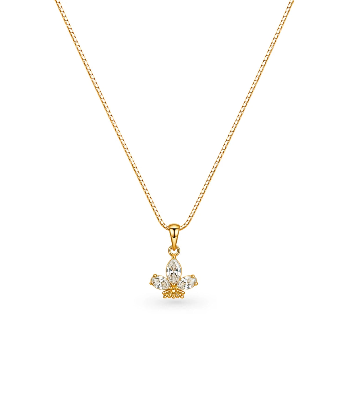 Gold Plated Pear Ad Chain & Pendant