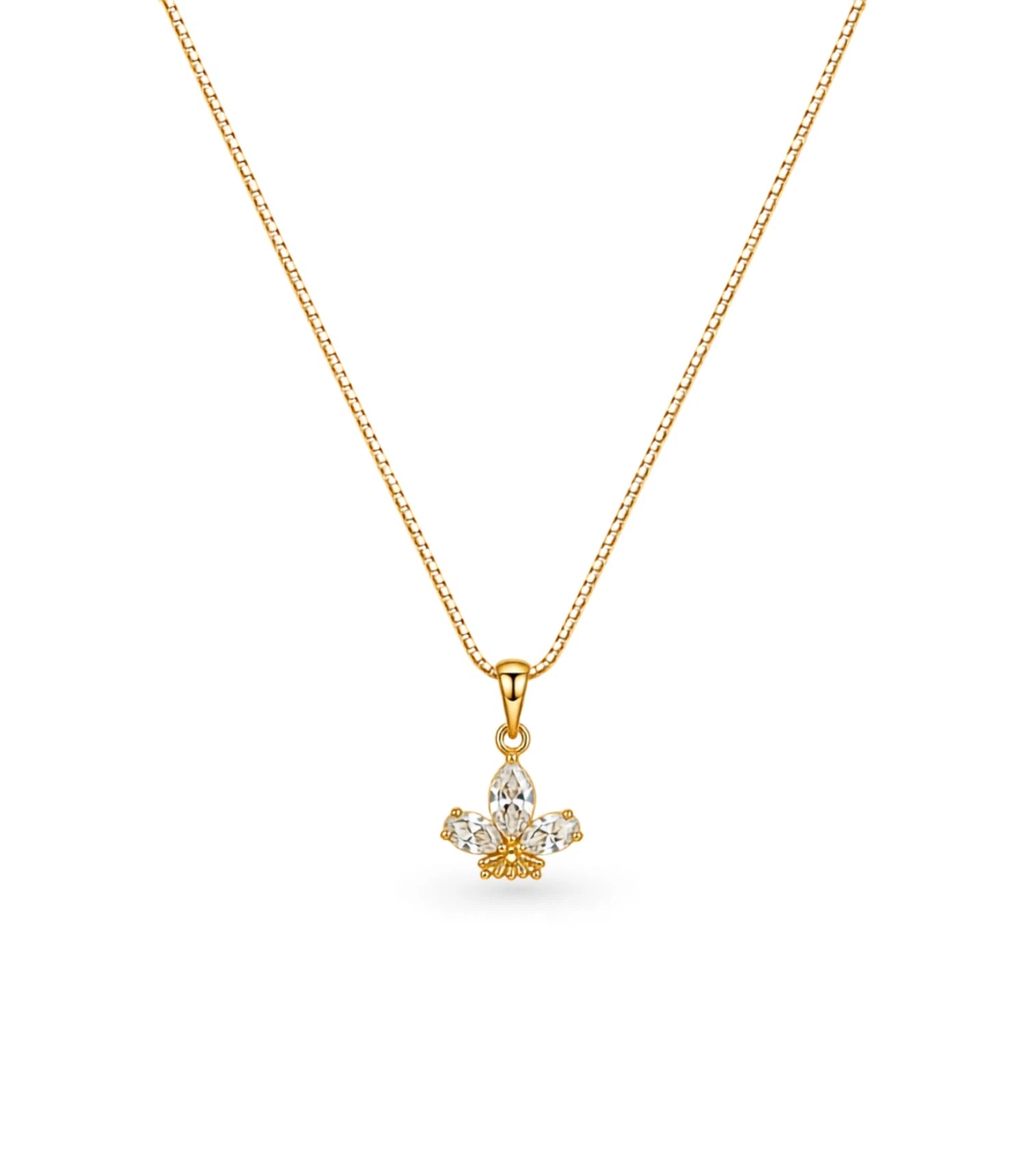 Gold Plated Pear Ad Chain & Pendant