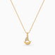Gold Plated Boat Design AD Chain & Pendant