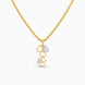 Gold Plated AD Floral Tiered Chain & Pendant