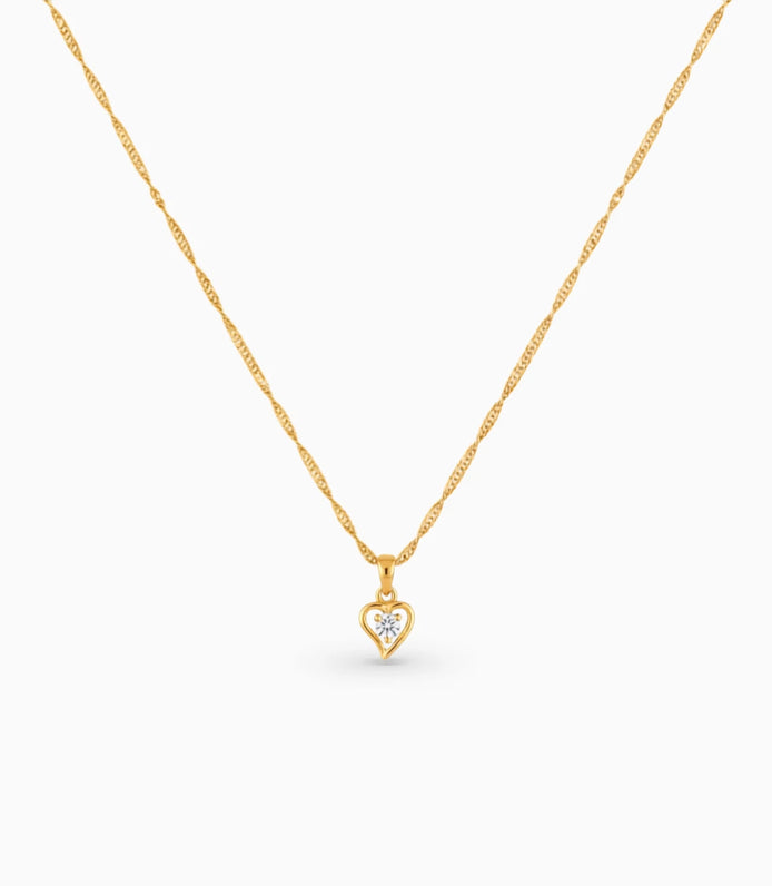 Gold Plated Singapore AD Chain & Pendant