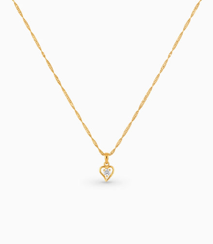 Gold Plated Singapore AD Chain & Pendant