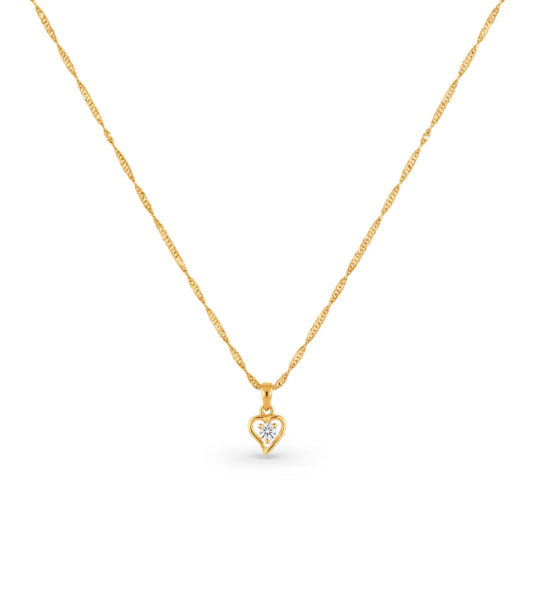 Gold Plated Singapore AD Chain & Pendant