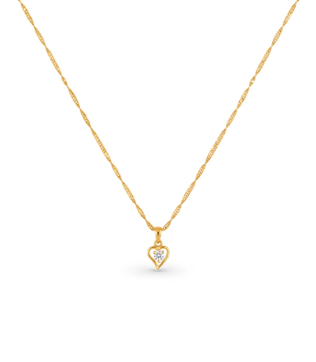 Gold Plated Singapore AD Chain & Pendant