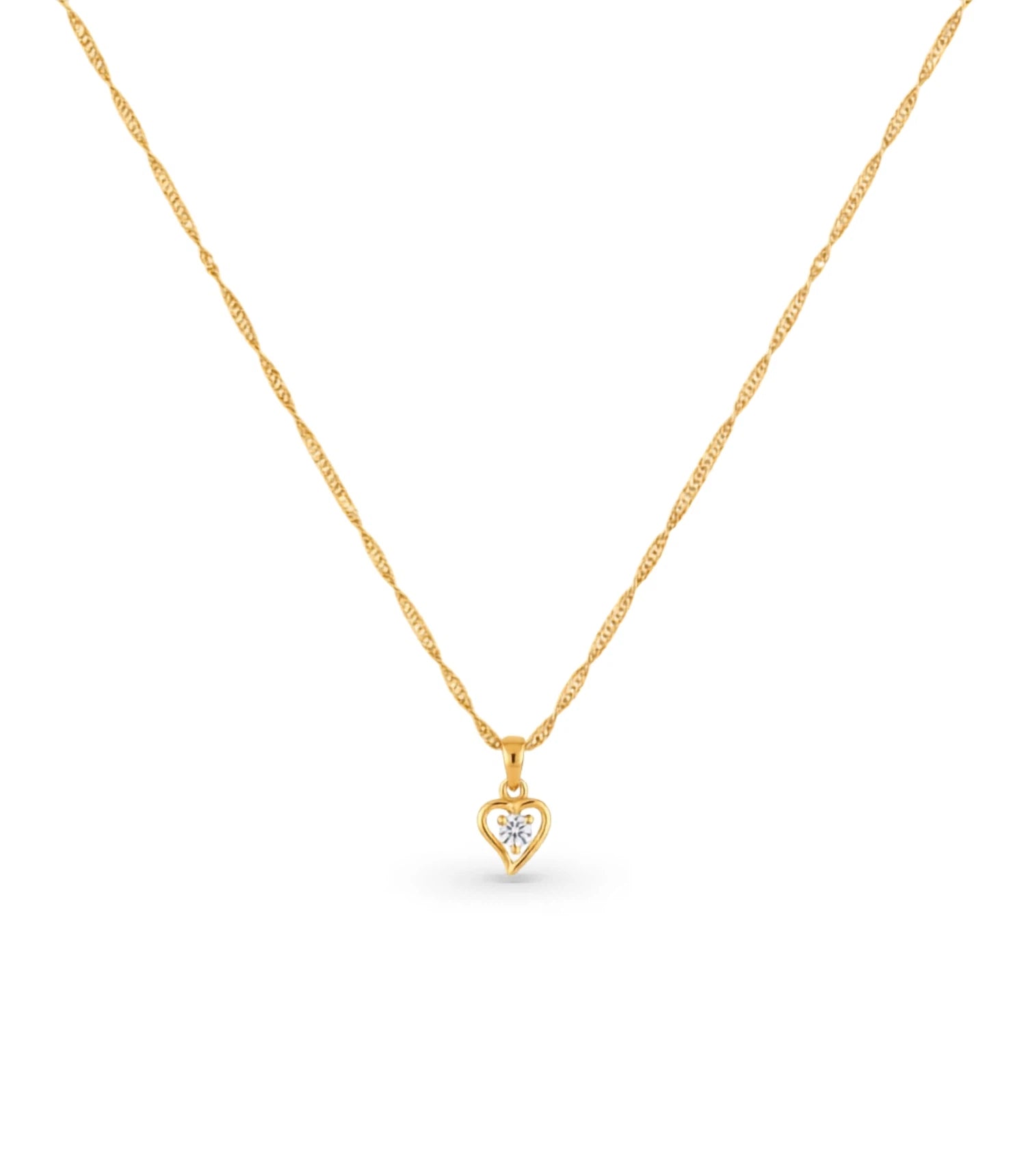 Gold Plated Singapore AD Chain & Pendant