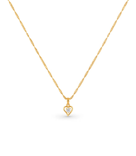 Gold Plated Singapore AD Chain & Pendant