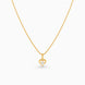 Gold Plated AD Single Stone Heart Chain & Pendant