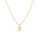 Gold Plated AD Single Stone Heart Chain & Pendant