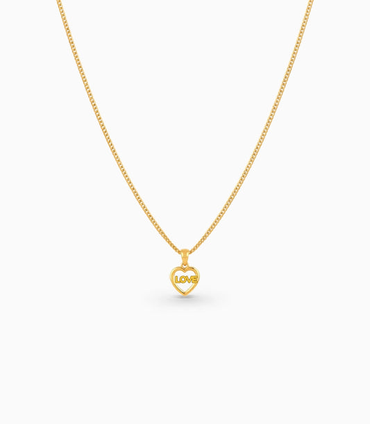 Gold Plated Casual AD Chain & Pendant