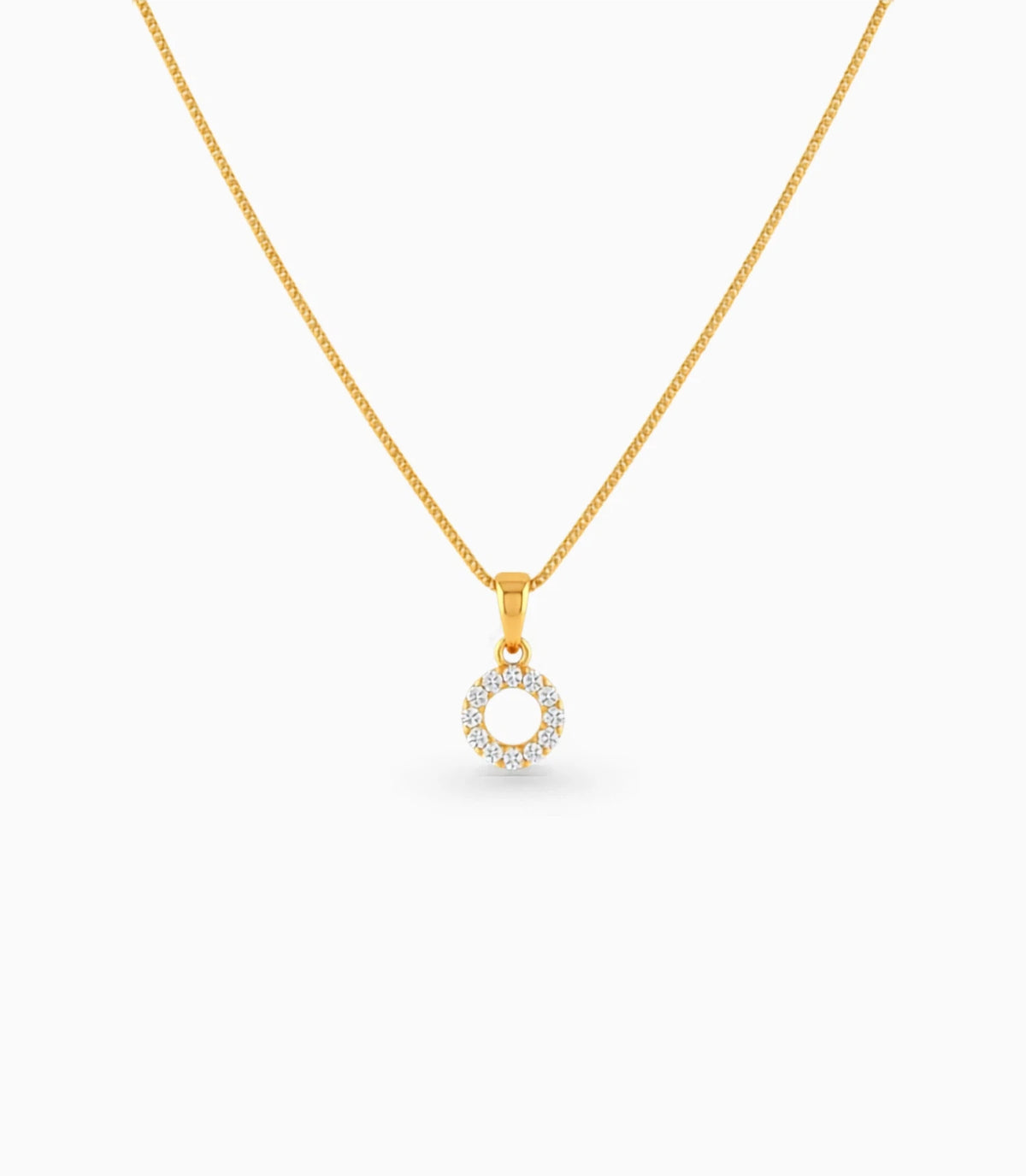 Gold Plated AD Ring Chain & Pendant