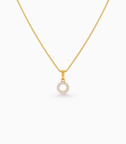 Gold Plated AD Ring Chain & Pendant