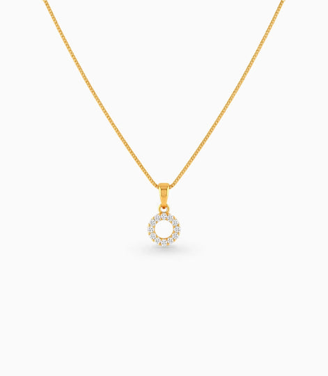 Gold Plated AD Ring Chain & Pendant