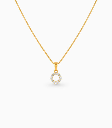 Gold Plated AD Ring Chain & Pendant