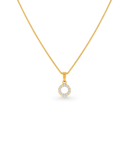 Gold Plated AD Ring Chain & Pendant