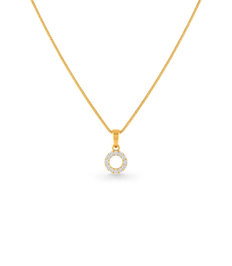 Gold Plated AD Ring Chain & Pendant