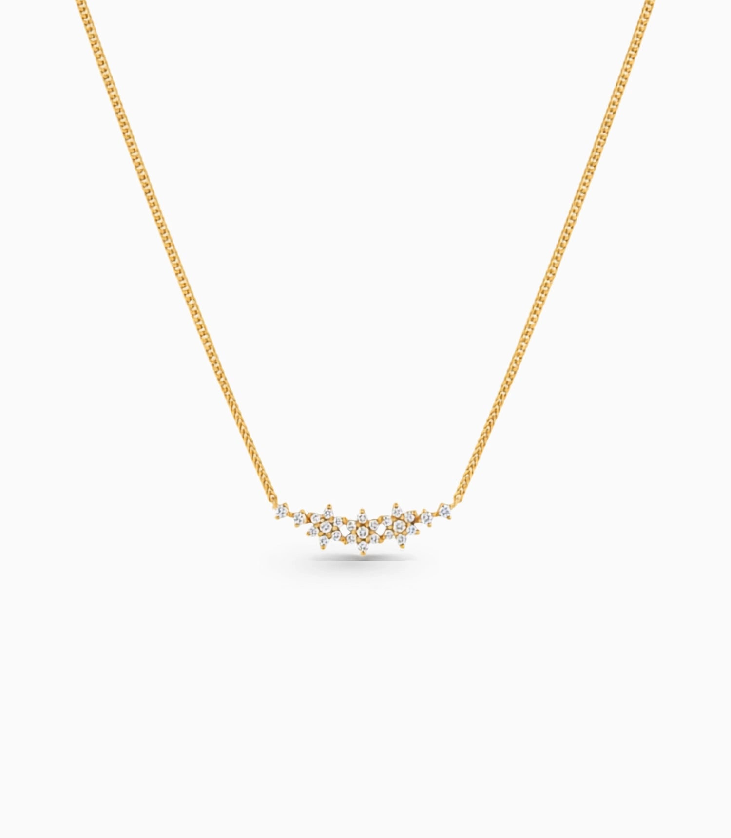Gold Plated Three Star Chain & Pendant