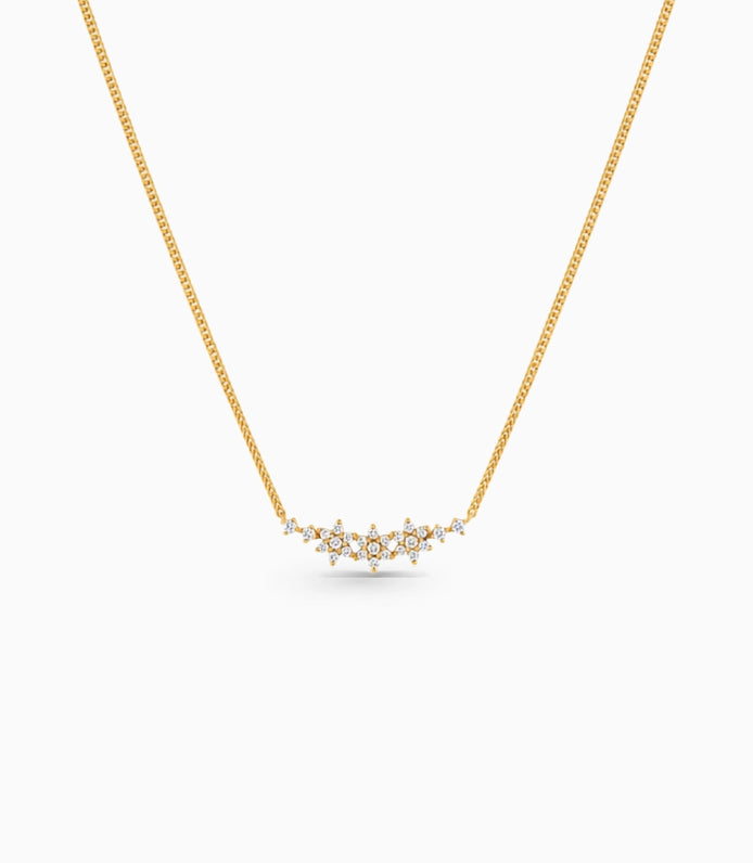 Gold Plated Three Star Chain & Pendant