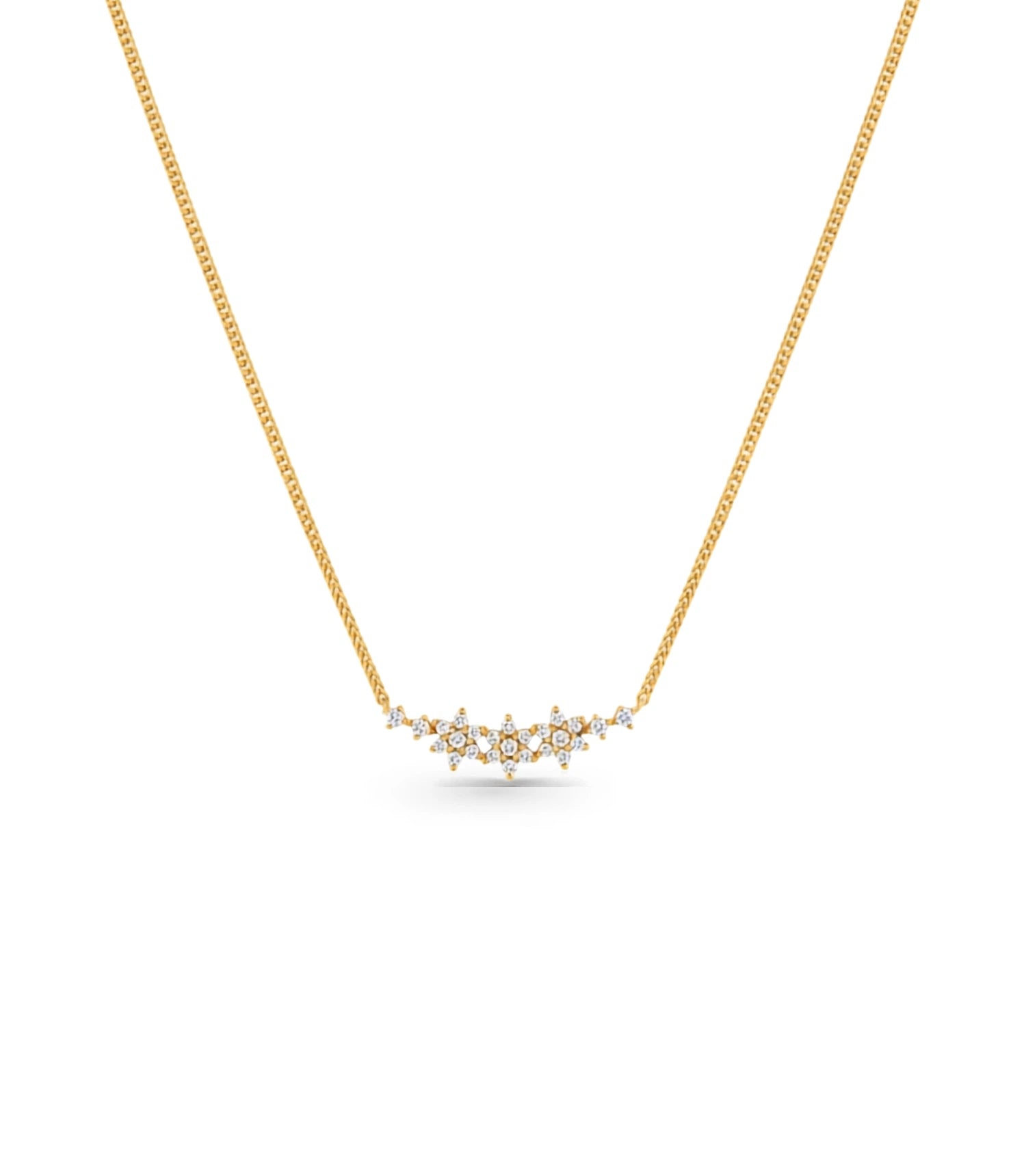 Gold Plated Three Star Chain & Pendant