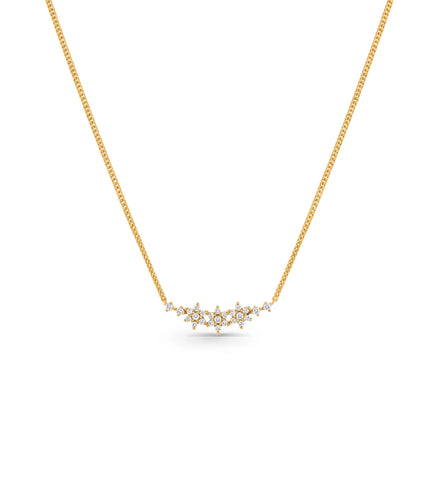Gold Plated Three Star Chain & Pendant
