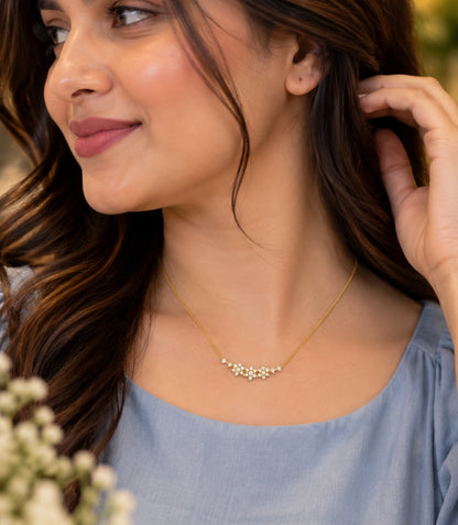 Gold Plated Three Star Chain & Pendant