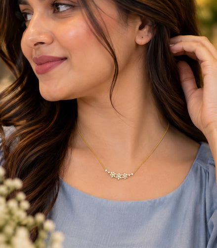 Gold Plated Three Star Chain & Pendant