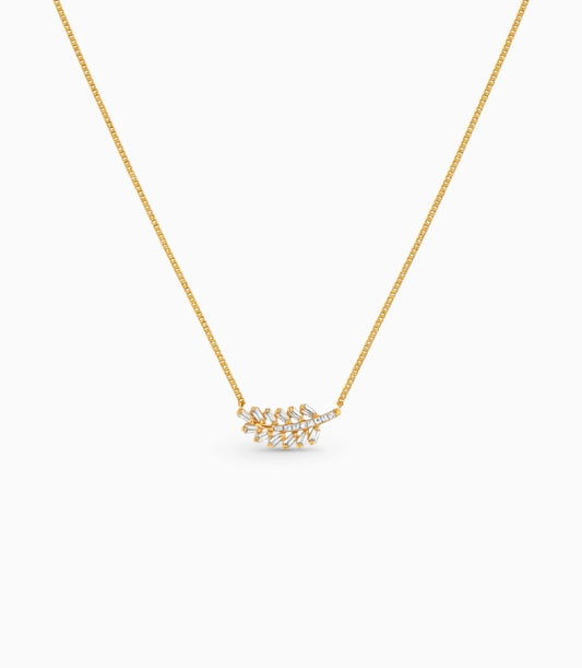 Gold Plated Nature Inspired Chain & Pendant