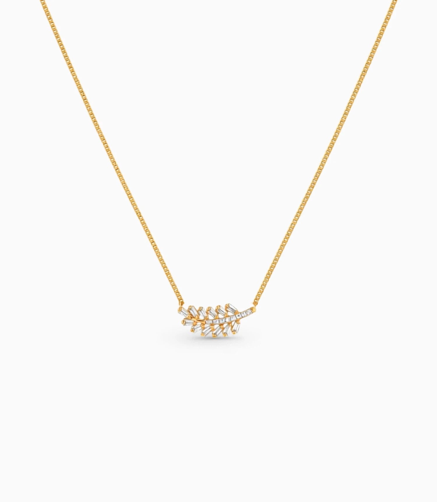 Gold Plated Nature Inspired Chain & Pendant
