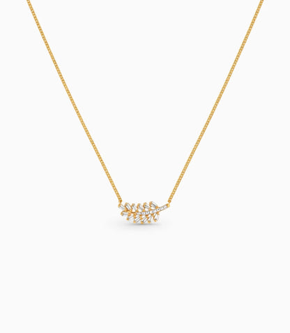 Gold Plated Nature Inspired Chain & Pendant