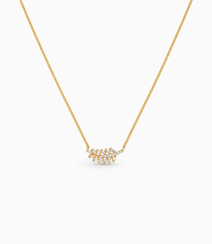 Gold Plated Nature Inspired Chain & Pendant