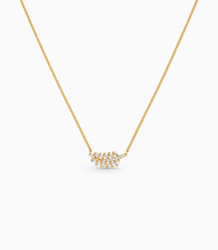Gold Plated Nature Inspired Chain & Pendant