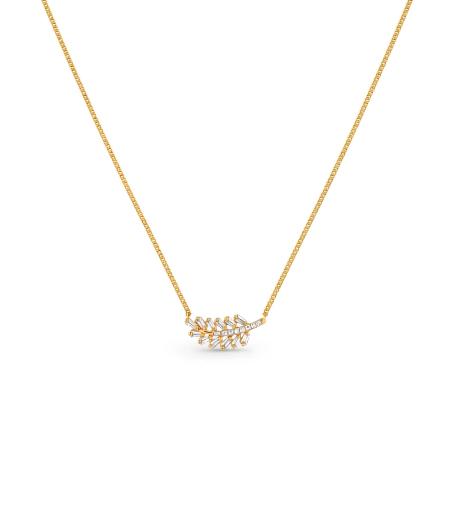 Gold Plated Nature Inspired Chain & Pendant