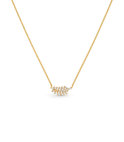 Gold Plated Nature Inspired Chain & Pendant
