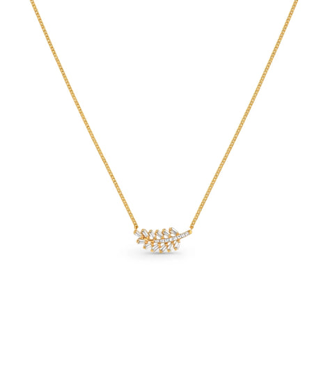 Gold Plated Nature Inspired Chain & Pendant