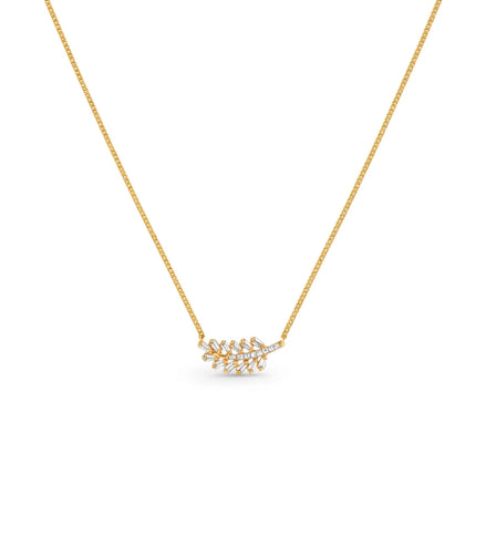 Gold Plated Nature Inspired Chain & Pendant